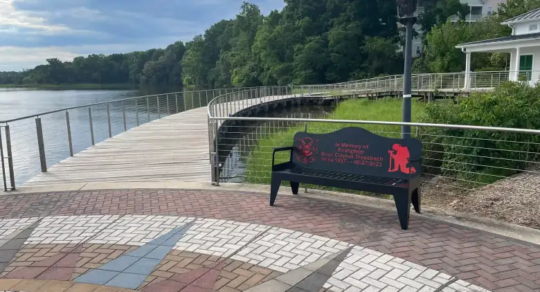 Tribute to Brice Trossbach: Memorial Bench Installed at Leonardtown Wharf