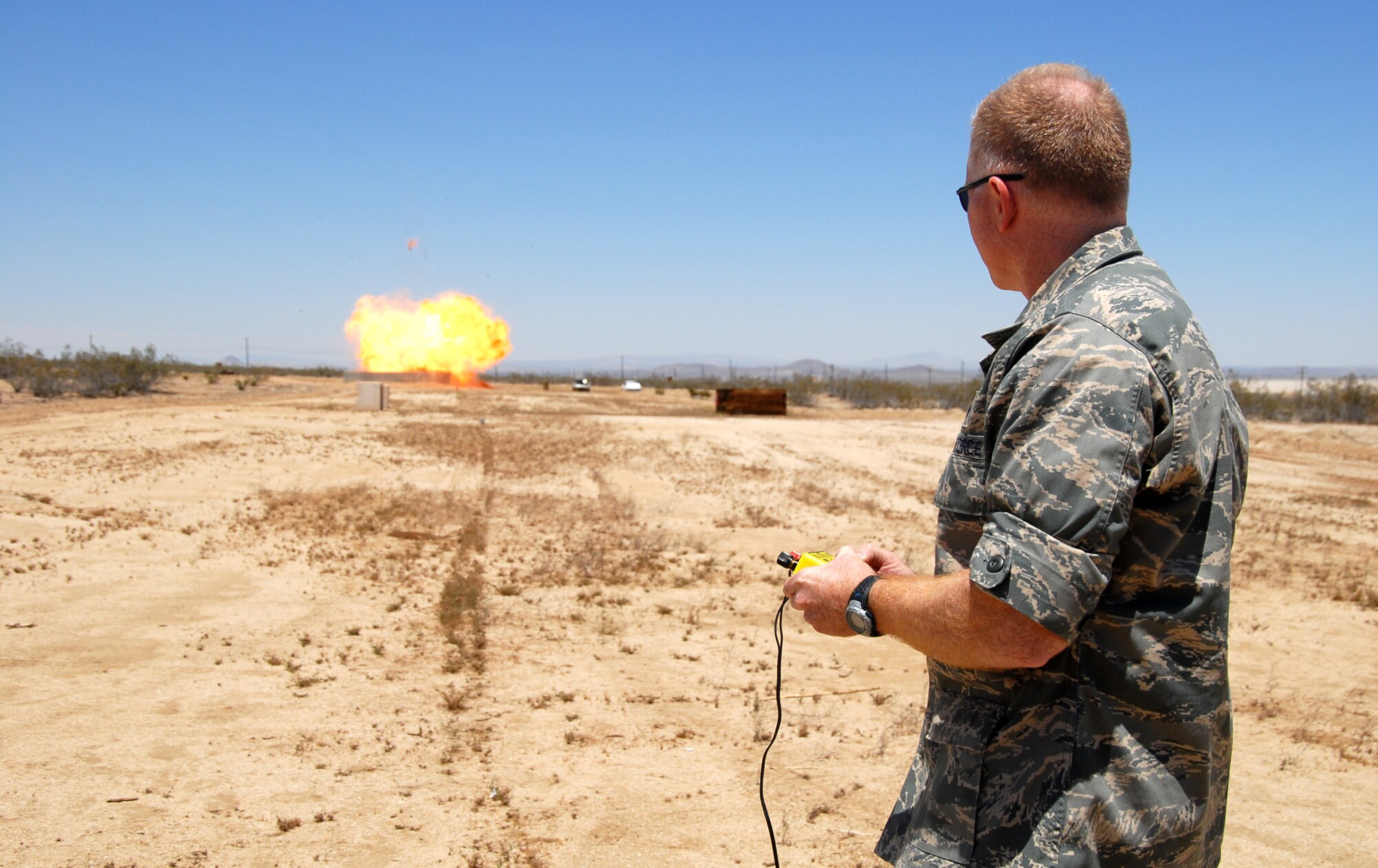 Military Conducts Controlled Detonation at Edwards Air Force Base