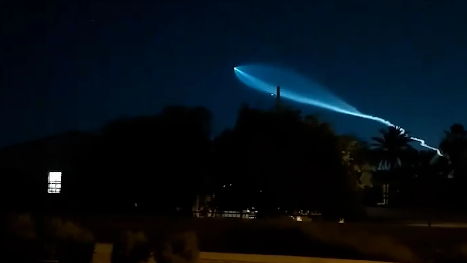 California Lights Up as SpaceX Falcon 9 Soars into Night Sky